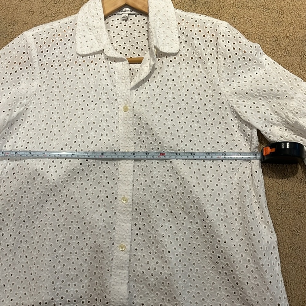 Madewell White Eyelet Blouse Size Small‼️PRICE DROP‼️ - Picture 6 of 8